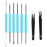 Professional welding auxiliary tools 6 double-sided repair tools, 2 precision tweezers, soldering iron accessories DIY accessories, suitable for electronic repair and welding