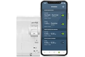 Leviton 2nd Gen Smart Circuit Breaker with Remote Control, GFCI, 2-Pole 30 Amp, 120/240-Volt and 120/208-Volt, 10kA Interrupt Rating, LB230-GST