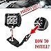 ASD Pair 18W LED Fog Light UTV Off-road W/ Side Pillar Mount Bracket For 2014 2015 2016 2017 POLARIS RZR XP 1000 RZR 900 Below Windshield