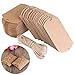 NUOLUX Pillow Box,Kraft Boxes,Kraft Paper Gift Box Candy Box with Rope（2.7x2 Inch)