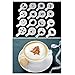 Coffee Latte Art Set Sisitano Electronic Spice Decoration Pen and Stencils - Create Professional Designs - Barista Grade Accessories