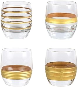 Vietri Raffaello Assorted Double Old Fashioned - Set of 4
