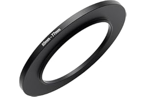 GZNLY 55mm to 77mm Step-up Adapter Rings Filter Adapter Black Metal Step Down Filter Ring Adapter Compatible with All Brand UV CPL ND Camera Lens Filter Stepping Rings (55mm-77mm)