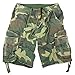 Rothco Vintage Utility Cargo Shorts – Comfortable Tactical Outdoor Hiking Camping Trunks, Woodland Camo, L