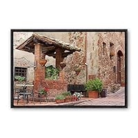 Framed Canvas Wall Art Rural Landscape Photography Canvas Prints Home Artwork Decoration for Living Room,Bedroom - 16x24 inches