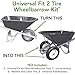 Marathon Two Tire Wheelbarrow Conversion Kit