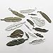 iloveDIYbeads 100g (about30-32pcs) Craft Supplies Mixed Feather Pendants Beads Charms Pendants for Crafting Jewelry Findings Making Accessory For DIY Necklace Bracelet (M017)