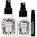 Poo-Pourri Lavender Vanilla 1.4-Ounce Bottle, Lavender Vanilla 2-Ounce Bottle and Travel Size Disposable Spritzer