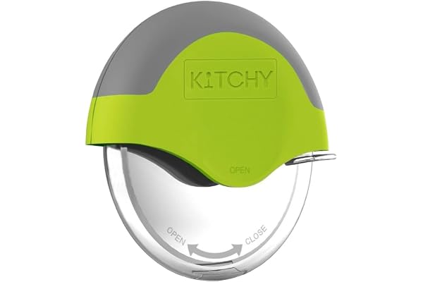 Kitchy Pizza Cutter Wheel - No Effort Pizza Slicer with Protective Blade Guard and Ergonomic Handle - Super Sharp and Dishwas