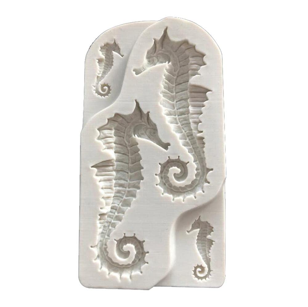 DUORUI Fondant Cake Chocolate Mould Silicone Cookie Candy Mould Baking DIY Kitchen Tool Party Decorating Animal Seahorse Pattern