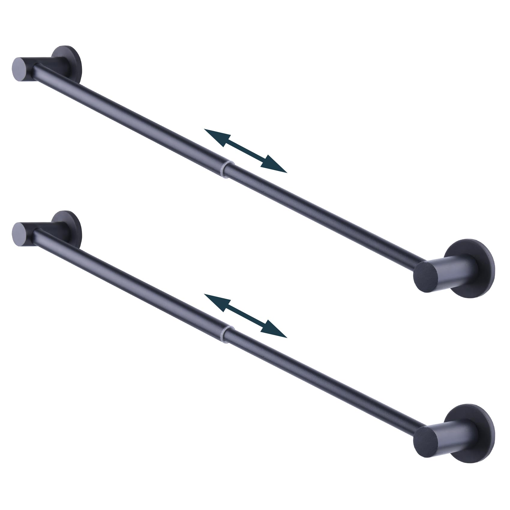 Photo 1 of 10-18 inches Adjustable Magnetic Towel Bar for Refrigerator, Magnetic Rod for Classroom Whiteboard, Magnet Towel Holder Towel Hook Hanger for Kitchen Dishwasher, Laundry Washer, Black, Pack of 2