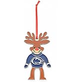 Penn State Nittany Lions Reindeer Metal Christmas Ornament