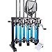 PLUSINNO Fishing Rod Rack, Metal Aluminum Alloy Fishing Rod Stand Organizer, Hold Up to 6 Rods, Fishing Rod Storage Holder for All Type Fishing Pole Gear Garage