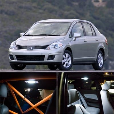 2007-2013 Nissan Versa Interior Light Kit &amp; License Plate - White