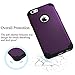 Ailun Phone Case Compatible iPhone 6s Plus iPhone 6 Plus Soft Interior Silicone Bumper Hard Shell PC Back Shock Absorption Skid Proof Anti Scratch Hybrid Dual Layer Cover Purple