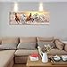 Sea Charm - Large Size Canvas Wall Art,Running Horse Picture Canvas Prints Desert Sunset Landscape Painting Giclee Artwork Printed,Modern Office Home Living Room Decoration Ready to Hang