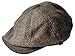 MINAKOLIFE Mens Vintage Style 'Shelby' Cloth Cap Hat Twill Cabbie Hat Gatsby Ivy Cap Irish Hunting Newsboy Stretch (58-59cm, Brown)