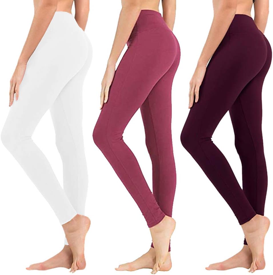 High Waisted Leggings for Women - Buttery Soft Tummy Control Pants for Yoga Workout Running