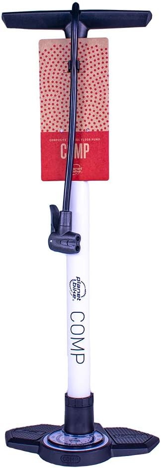 Planet Bike Comp Bike Floor Pump with Gauge and Presta Schrader Valve Head, Pumps Up to 160 psi, Inflates Bicycle Tires, Sports Equipment, and Inflatables : Sports & Outdoors