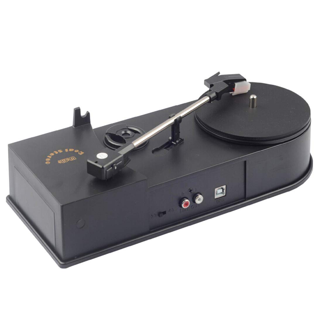 GOFEI 2 in 1 Mini Retro USB Turntable Record Player Gramophone Vinyl Turntables Audio Players Phonog