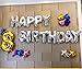 16 Inch Foil Mylar Balloons Bouquet for Wall Decoration (Premium Quality, Air-Fill Only), Blue Stars, Letters BABY