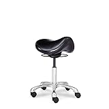 Saddle Stool Swivel Height Adjustable with Wheels