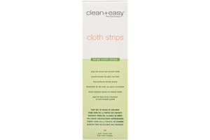 Clean + Easy Cloth Wax Strips – Non-Woven Wax Strips for Hair Removal, Salon and At-Home Use for Face, Legs & Body, 3”x9”, 100 Count