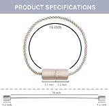 Pretty Jolly 2 Pack Magnetic Curtain Tiebacks 16 Inch Beige view 4