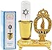 Electric Memorial Lamp Gold Jewish Flame Design Memory Yahrzeit Yizkor Lamp with Neon Jewish Star Bulb