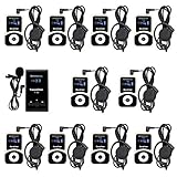Retekess T130 99 Channel Wireless Tour Guide System Microphone Church Translation System for Interpretation Training Court(1 Transmitter 10 Receivers)