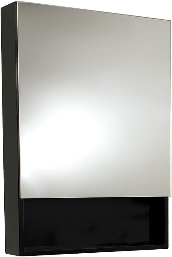 Amazon Com Fresca Fmc6124es Bathroom Medicine Cabinet With Bottom Shelf Small Espresso Home Improvement