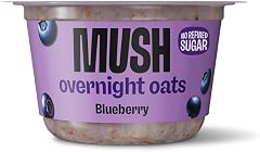 MUSH Overnight Oats - Blueberry - Good Source of Fiber, Non-GMO, Dairy Free, Gluten Free, 5oz