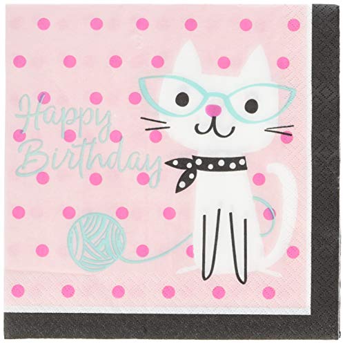 Creative Converting 328593 Purr-FECT Luncheon Napkins Party Supplies, 5