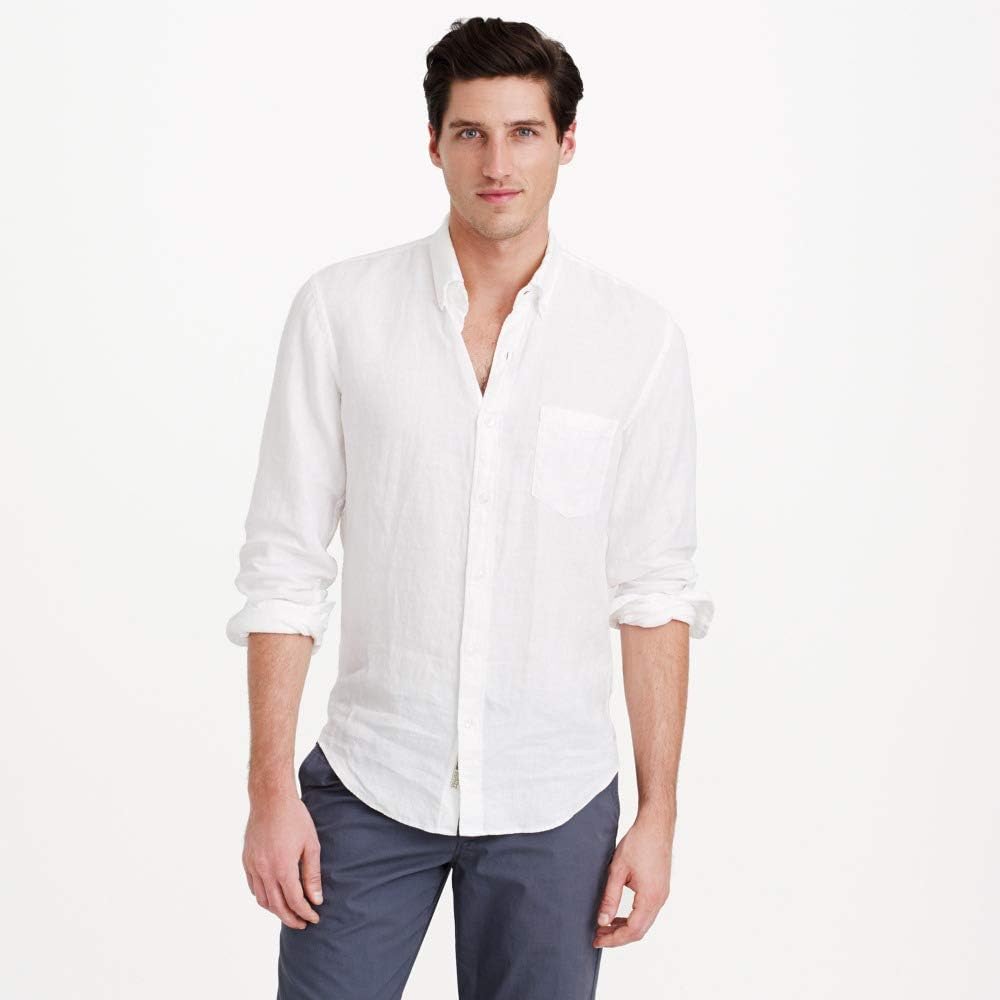 mens slim linen shirt
