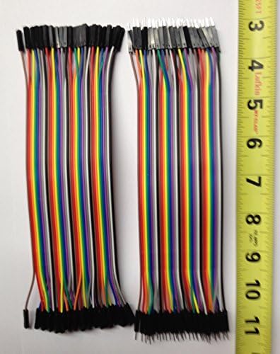 DuPont style Jumper wire cable assemblies 20cm long 2.54 1P-1P Male-Male / Female-Female 40 pcs of each, RBTMKR