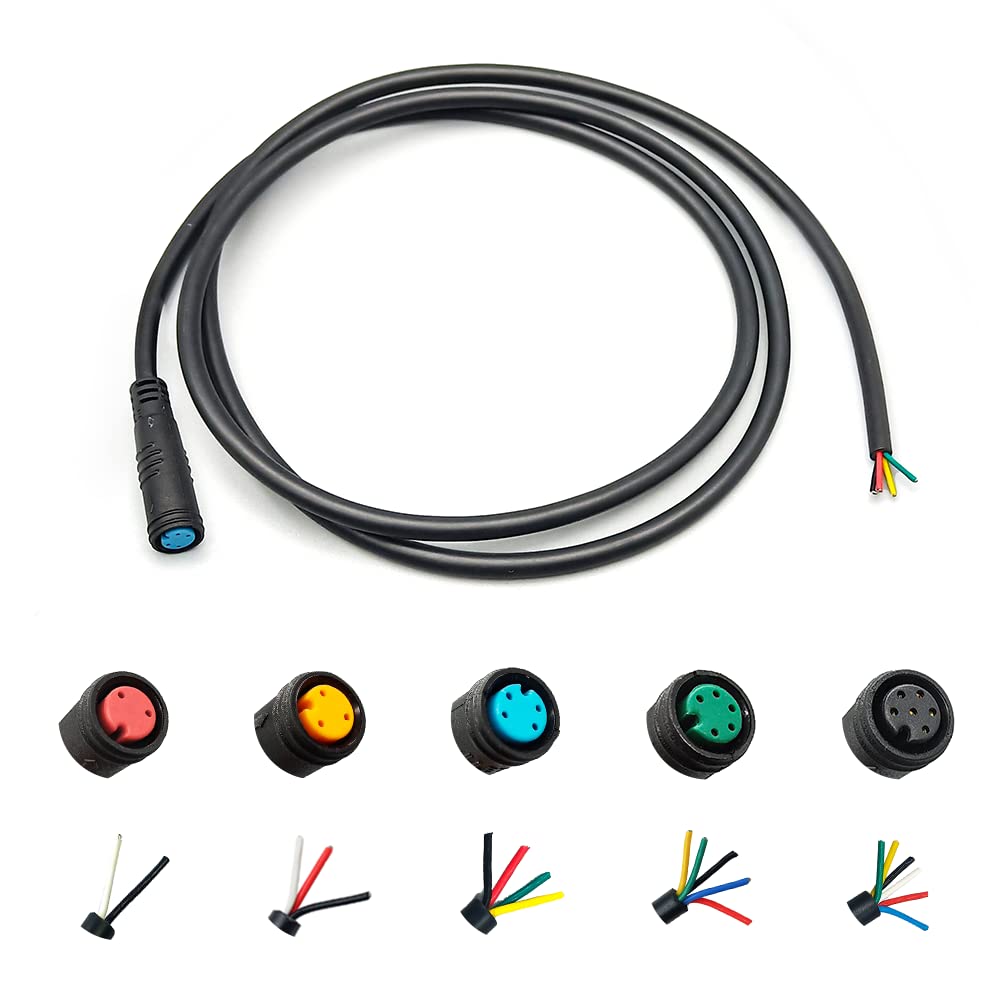 HUDAMZKY Ebike Cable Extension - Julet Female/Male 2/3/4/5/6 Pin Connector - Waterproof Plug for Electric Bicycle Display/Throttle/PAS Ebike Parts - Extend Cable (4Pin Female)