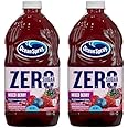 Ocean Spray® ZERO Sugar Mixed Berry Juice Drink, Cranberry Juice Drink Sweetened with Stevia, 64 Fl Oz Bottle (Pack of 2)