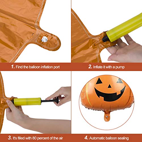 2021 Halloween Decorations, 62pcs Halloween Balloons Set, Pumpkin Cat Spider Foil Balloons Halloween Party Supplies for Adults Kids Birthday Party