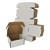 Rnisda 4x4x2'' Small Shipping Boxes 25 Pack, White