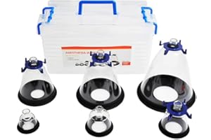 Piegricdiat [for Veterinarians] Anaesthesia Mask Set with 6 Sizes and Transport Box for Dogs or Cats, Can be Used for Various Animals, purple
