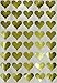 Royal Green Heart Metallic Sticker 3/4 inch Gold Embellishments Labels Permanent Adhesive 19MM- 200 Pack - 5 Sheets