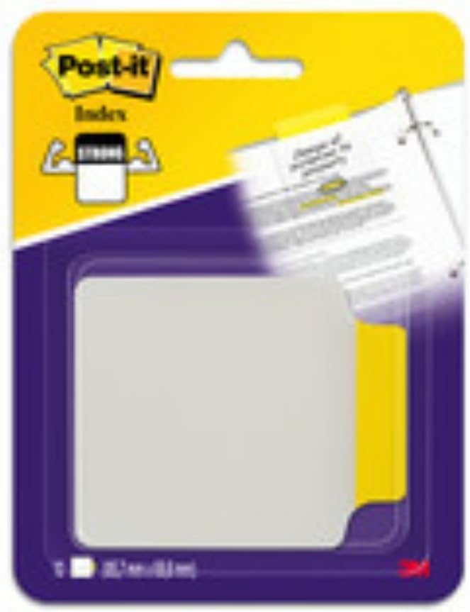 Postit 87.5mm x 69.8mm Note Taking Tabs Transparent/ Yellow (10 Tabs