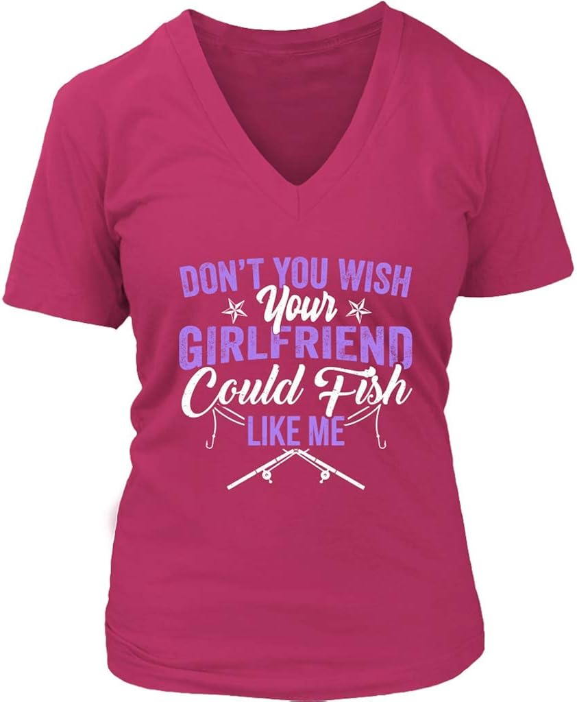 Womens Fisherwoman Gift Outdoor Fishing Expert V Neck T Shirt Plus Size S 4xl At Amazon Women S Clothing Store