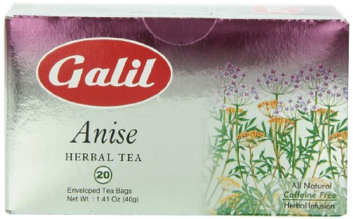 Galil Tea, Anise, 20-Count Boxes (Pack of 6)