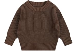 Auro Mesa Baby Pullover Sweater Girl Boy Unisex Knit Blouse Sweatshirt Solid Long Sleeve Top Clothes