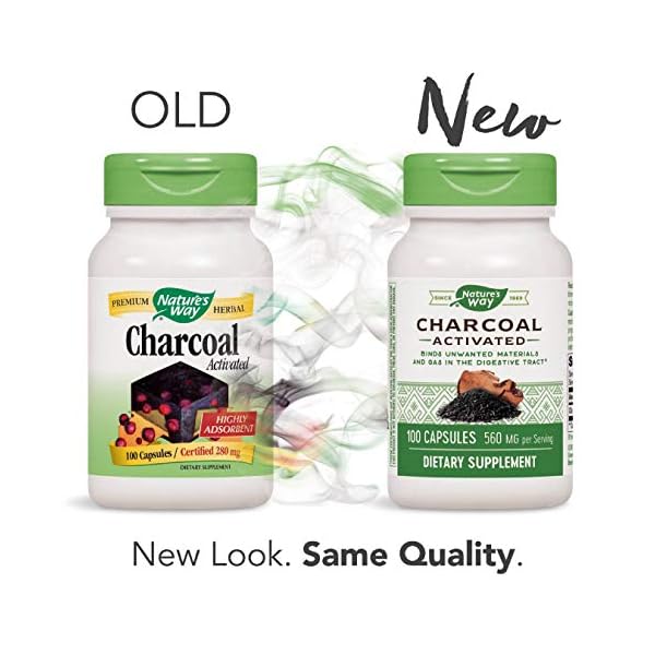 Nature’s Way Activated Charcoal, Binds Unwanted Materials and Gas
