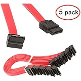 LINESO 9 Inch SATA III 6.0 Gbps Cable 9 Inch 5 PACK
