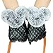 D.King Womens Leather Gloves Texting Touch Screen Gloves Thermal Lining Driving Mittens Black