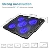 TECKNET-Laptop-and-Notebook-Cooling-Pad-With-5-Fans-at-1500-RPM-and-Blue-LED-Laptop-Cooler-fits-12-17 TECKNET Laptop Cooling Pads,Notebook Cooling Chill Mat With 5 Fans,Speed Adjustable,Extra USB Ports, Adustable Height…