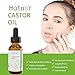 Castor Oil, Organic Castor Oil - Hotmir Castor Oil for Hair | with Pure, Natural, Vitamin E | for Eyelash and Hair Growth | Dry, Sensitive, Combination, Oily and Normal Skin -1fl oz 30mL